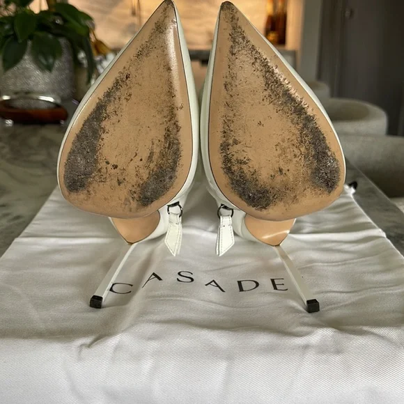 Casadei White Blade stiletto boots size 37 1/2 - Picture 9 of 9